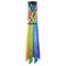 In the Breeze 5209 — Fiesta Diagonal Weave 40-inch Windsock — Colorful Lattice Windsock with Color-Coordinated Tails